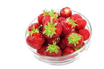 Fresh strawberries isolated on a white background