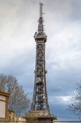 Metallic tower of Fourviere, Lyon, France