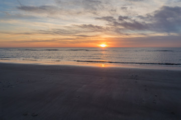 sunset over the sea North Sea