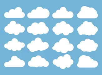 Foto op Canvas Clouds icon, vector illustration. Cloud symbol or logo, different clouds set © 4zevar