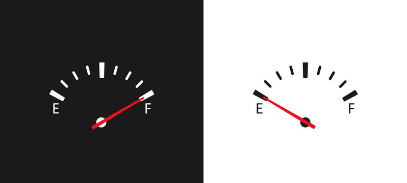 Full fuel gauge icon. vector illustration concept image icon
