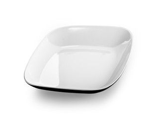 empty plate isolated on white background