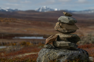 Berglandschaft in Norwegen Europa mit Himmel