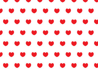 Repeating heart shape vector pattern