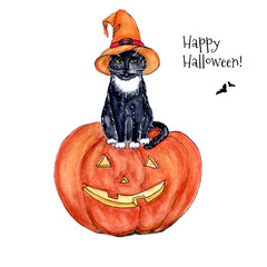 Halloween watercolor illustration