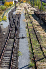 Fototapeta premium railway station Loebau, Saxony, Germany