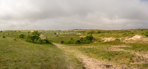 Fototapeta premium Panormaic view on dunes area called Starrevlak