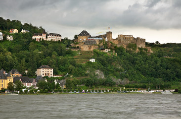 Fototapeta premium Rheinfels Castle (Burg Rheinfels) in Sankt Goar am Rhein. Germany