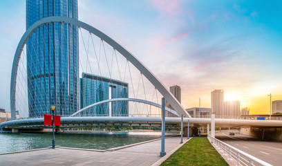 Tianjin modern architecture landscape skyline..