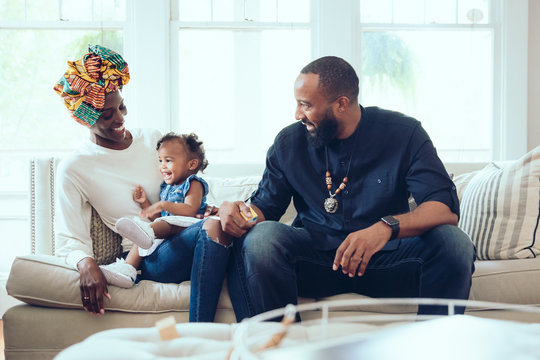 Couple enjoys time with daughter