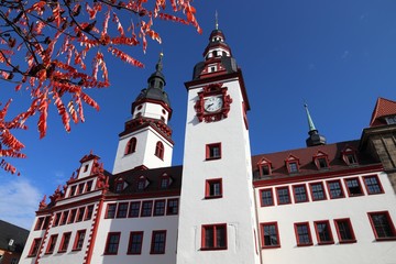 Chemnitz, Germany. Autumn tree colors.