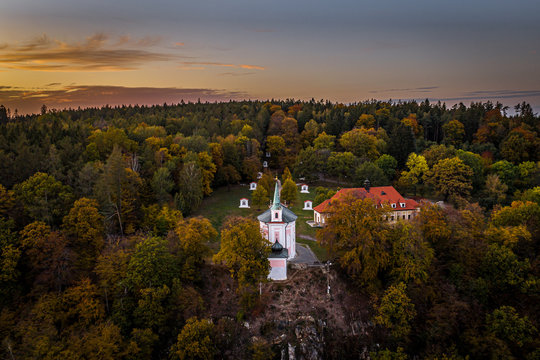 The Baroque pilgrimage area Skalka, consisting of a church, a monastery and a hermitage, was built at the end of the 17th century. The temple is dedicarted to St. Mary Magdalene.