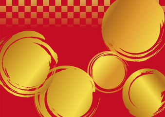 金の和風背景素材