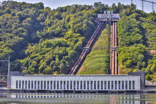 hagen, nrw/germany - 24 07 19: koepchenwerk pumped storage power plant from rwe near hagen germany