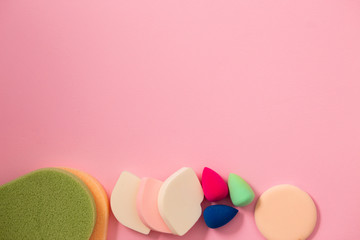 cosmetic sponges and foundation