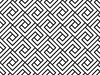 The geometric pattern with lines. Seamless vector background. White and black texture. Graphic modern pattern. Simple lattice graphic design