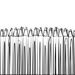 colored pencils contour vector illustration