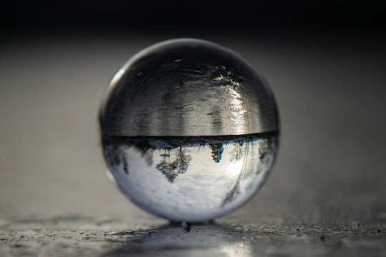 winter glass sphere