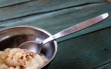 dulce de arroz con leche y canela