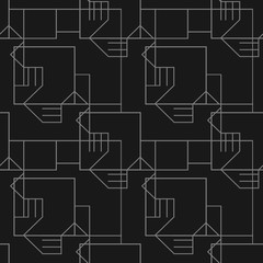 Seamless abstract geometric background or pattern for web sites and covers or fabrics, clothing, etc. Vector.