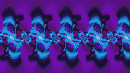 Ornate geometric pattern and artfully abstract multicolored background