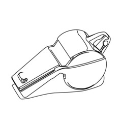 whistle conture vector illustration isolated