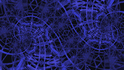 Ornate geometric pattern and artfully abstract multicolored background