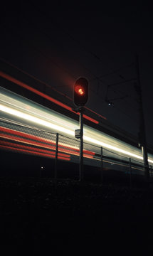 Train moving ahead following signal indication