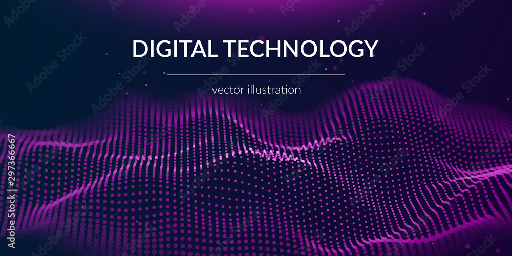 Poster digital technology background. abstract connections. futuristic sci-fi user interface concept with g