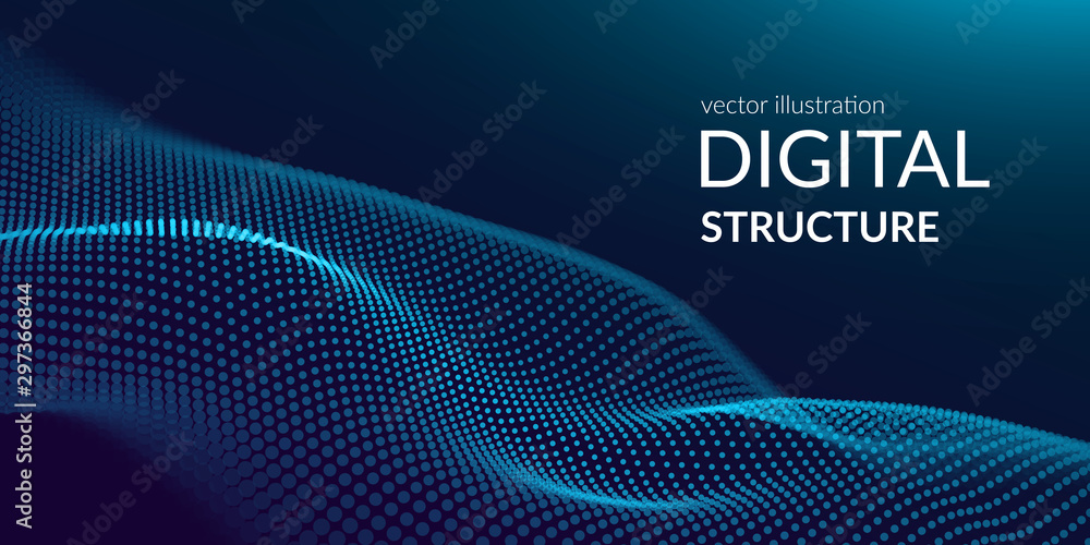 Poster digital technology background. abstract connections. futuristic sci-fi user interface concept with g
