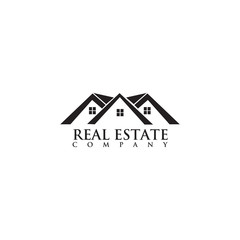 Real estate home logo design vector template