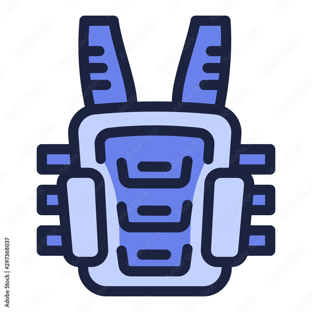 Poster backpack icon. outline backpack vector icon for web design isolated on white background