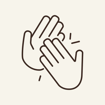recommend clip art: Clapping hands line icon