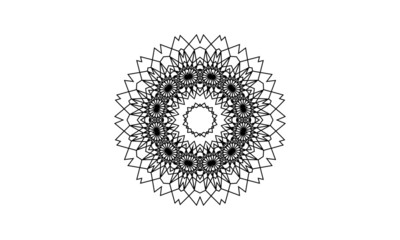 Floral line abstract mandala pattern