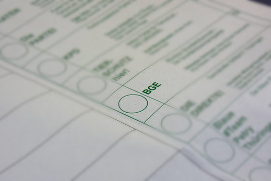 Wahlschein Landtagswahl Th&uuml;ringen BGE B&uuml;ndnis Grundeinkommen