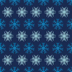 Naklejka na ściany i meble Seamless background with snowflakes