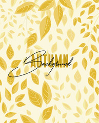 Vector illustration of decoration leaves. Autumn nature background. Greeting cards
