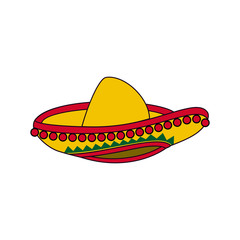 Sombrero. Abstract concept, icon. Vector illustration.