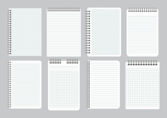 Notepads with empty paper