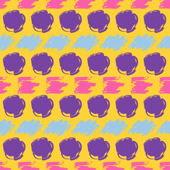 Seamless Pattern hand drawn with scribble Smear