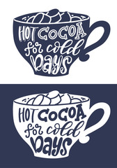 Winter holiday saying. Christmas wishes text for greeting card, poster or print. Lettering qoute with decorative design elements. Vector illustration