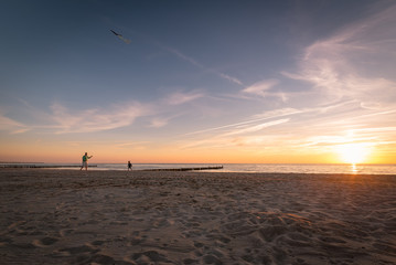Fototapeta premium Sonnenuntergang auf Fischland - Darß