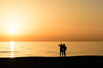 Fototapeta premium Sonnenuntergang auf Fischland - Darß