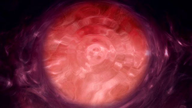 Fluid swirl. Dragon eye. Red purple fume motion looped effect layer.