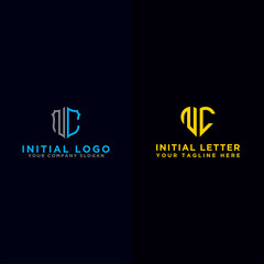 Set logo design, Inspiration for companies from the initial letters of the NC logo icon. -Vectors