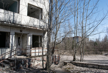 Abandoned apartment building in Pripyat