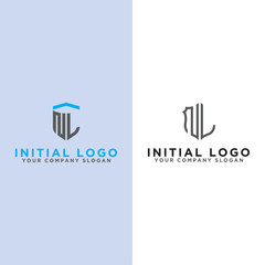 Set logo design, Inspiration for companies from the initial letters of the NL logo icon. -Vectors