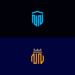 Set logo design, Inspiration for the company from the initial letters of the NN logo icon. -Vectors