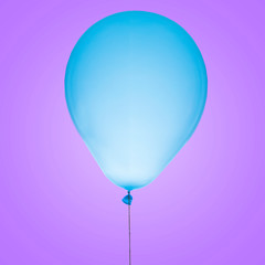 Black Friday, landscape image of blue balloons floating in front of pink background, isolated balloons lined with beautiful glitter on the surface, strong threads keep the balloons in the air