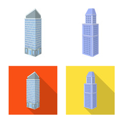 Fototapeta premium Vector illustration of construction and building symbol. Collection of construction and estate vector icon for stock.